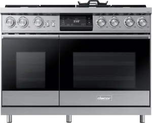 Dacor DOP48M96DPS 48" Pro Dual-Fuel Steam Range, Silver Stainless Steel, Liquid Propane