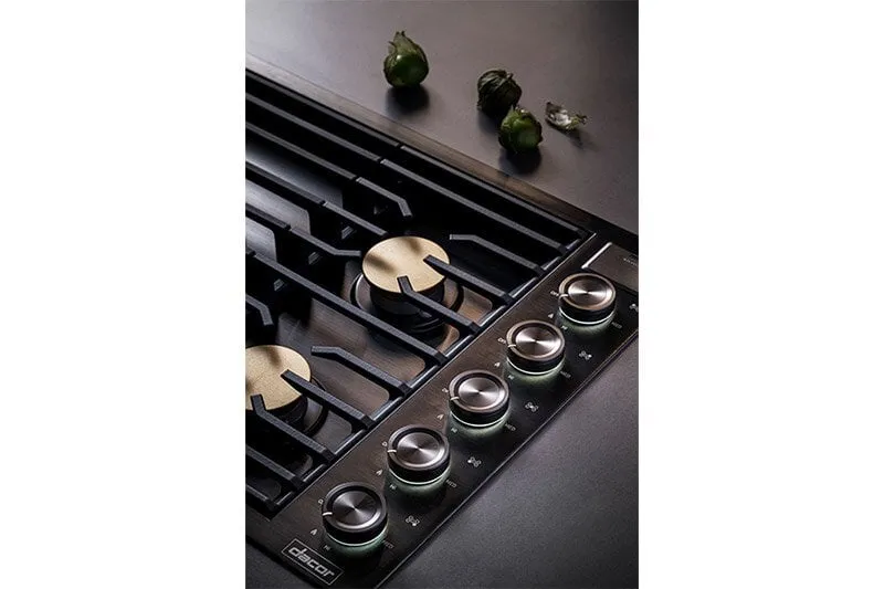 Dacor DTG36M955FM 36" Gas Cooktop, Graphite Stainless Steel, Natural Gas