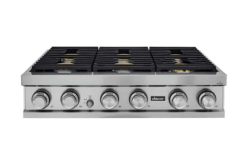 Dacor DTT36M876LS 36" Rangetop, Stainless Steel, Natural Gas