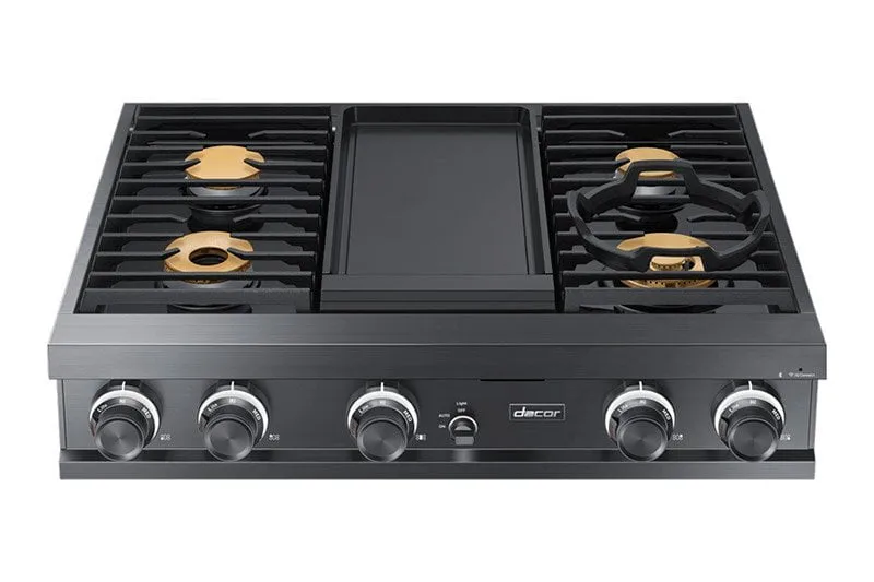 Dacor DTT36M974AM 36" Rangetop, Graphite, High Altitude Liquid Propane