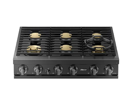 Dacor DTT36T960GM 36" Rangetop, Graphite Stainless, Natural Gas/Liquid Propane