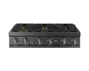 Dacor DTT36T960GM 36" Rangetop, Graphite Stainless, Natural Gas/Liquid Propane