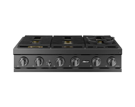 Dacor DTT36T960GM 36" Rangetop, Graphite Stainless, Natural Gas/Liquid Propane
