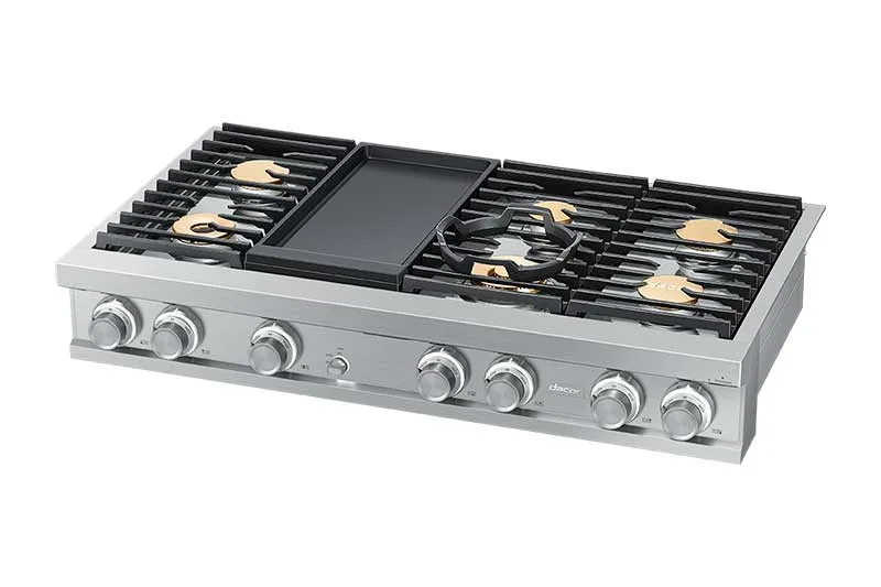 Dacor DTT48M976AM 48" Rangetop, Graphite, High Altitude Liquid Propane