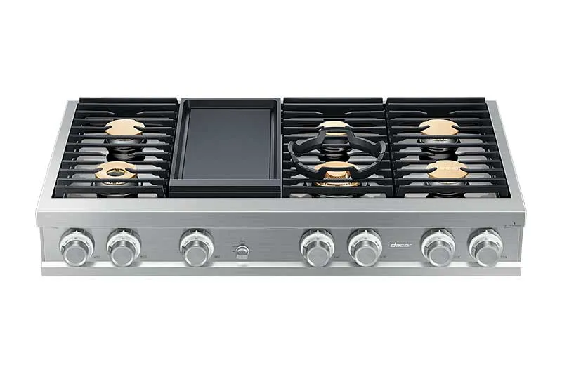 Dacor DTT48M976AM 48" Rangetop, Graphite, High Altitude Liquid Propane