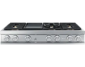 Dacor DTT48M976HS 48" Rangetop, Silver Stainless Steel, High Altitude Natural Gas