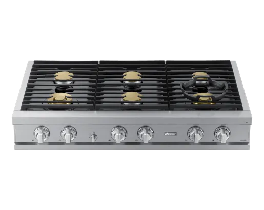 Dacor DTT48T960GS 48" Rangetop, Silver Stainless, Natural Gas/Liquid Propane