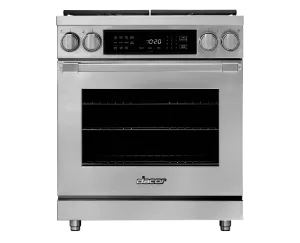 Dacor HDPR30SLPH 30" Dual Fuel Pro Range, Silver Stainless Steel, Liquid Propane/High Altitude