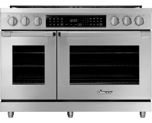 Dacor HDPR48SLP 48" Dual Fuel Pro Range, Silver Stainless Steel, Liquid Propane