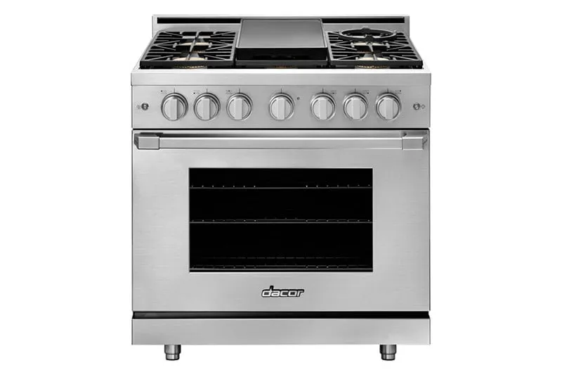 Dacor HGPR36CNGH 36" Gas Pro Range, Dacormatch Natural Gas/High Altitude