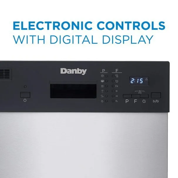 Danby DDW1804EBSS Danby 18 Stainless Built-In Dishwasher