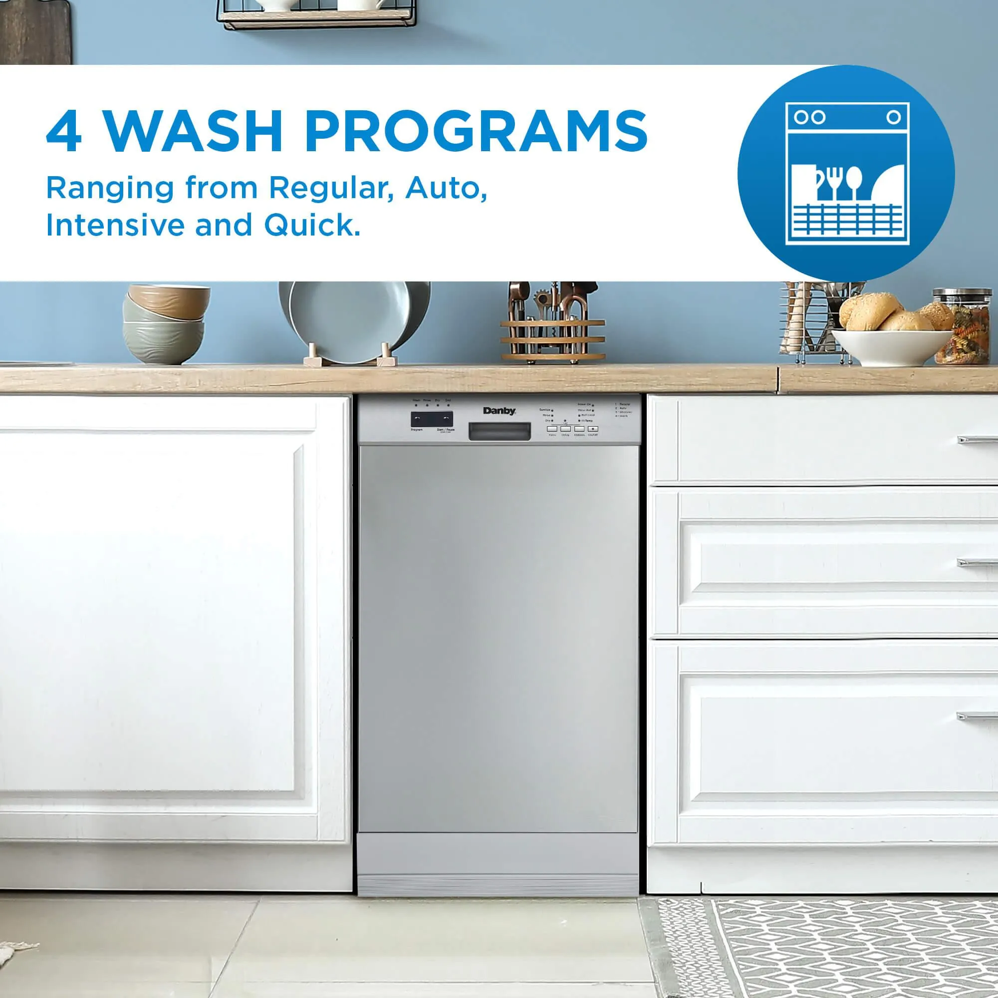Danby DDW18D1ESS Danby 18" Electronic Dish Washer Stainless Steel