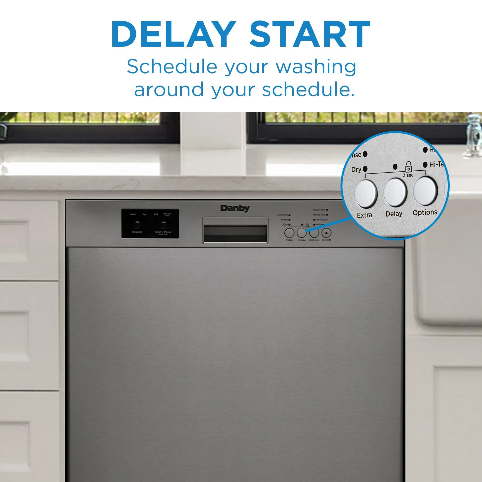Danby DDW2400ESS Danby 24" Built In Dishwasher In Stainless Steel