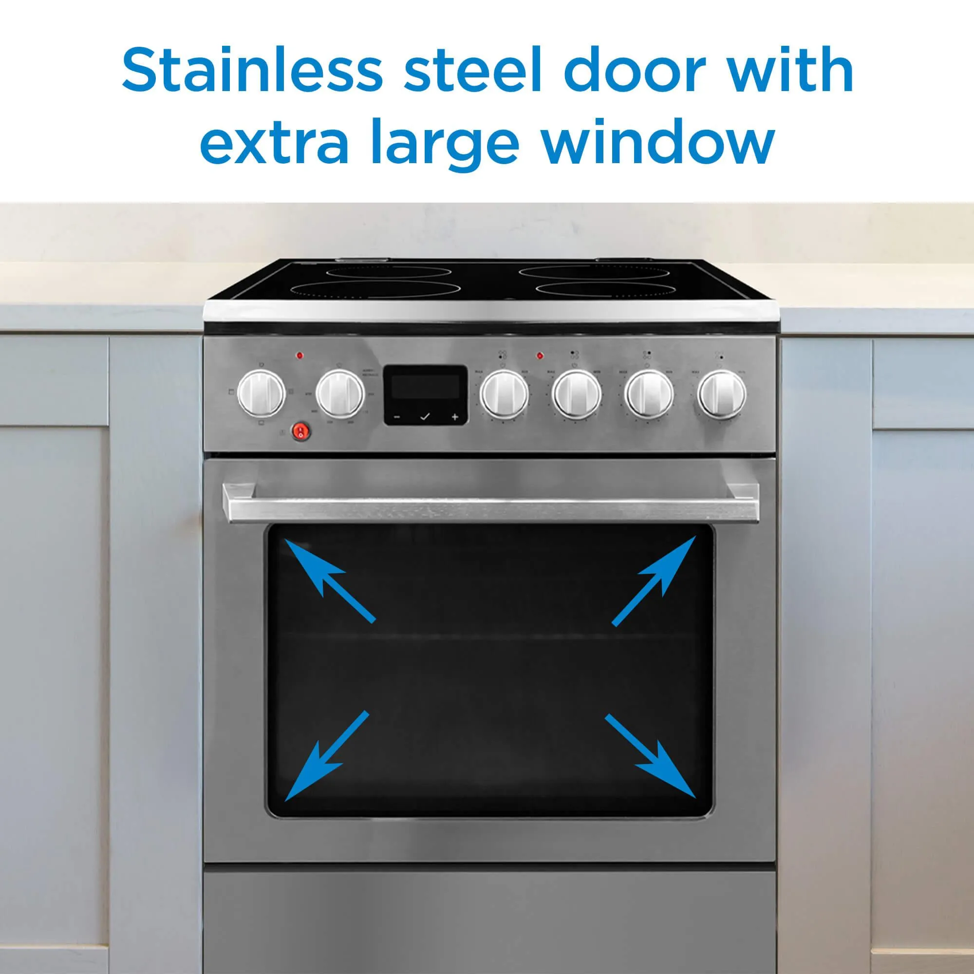 Danby DRCA240BSS Danby 24-In Truairfry Smooth Top Slide-In Electric Range In Stainless Steel