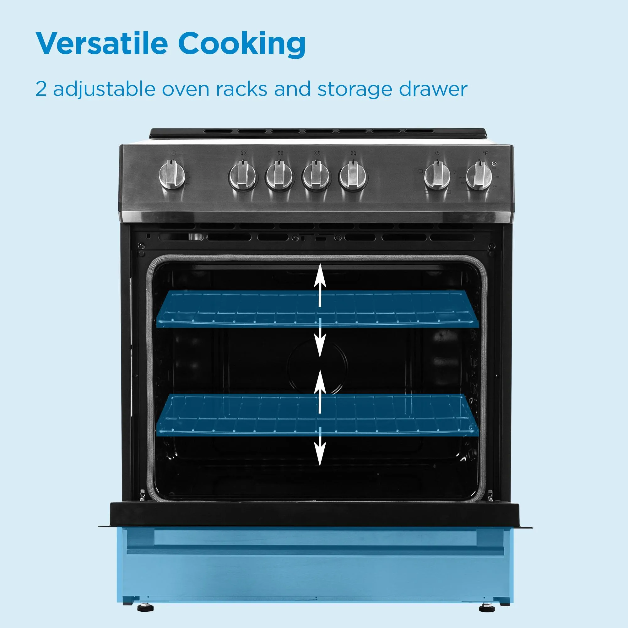 Danby DRRM300BSS Danby 30 Slide In Smooth Top Electric Range With Knob Controls In Stainless Steel