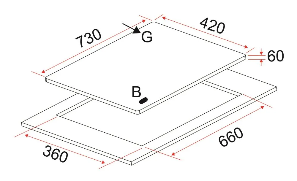 EF 90 CM Chimney Cooker Hood CK-Vetro Plus   EF EFH 7620 TN VGB Glass Hob EFH7620TNVGB