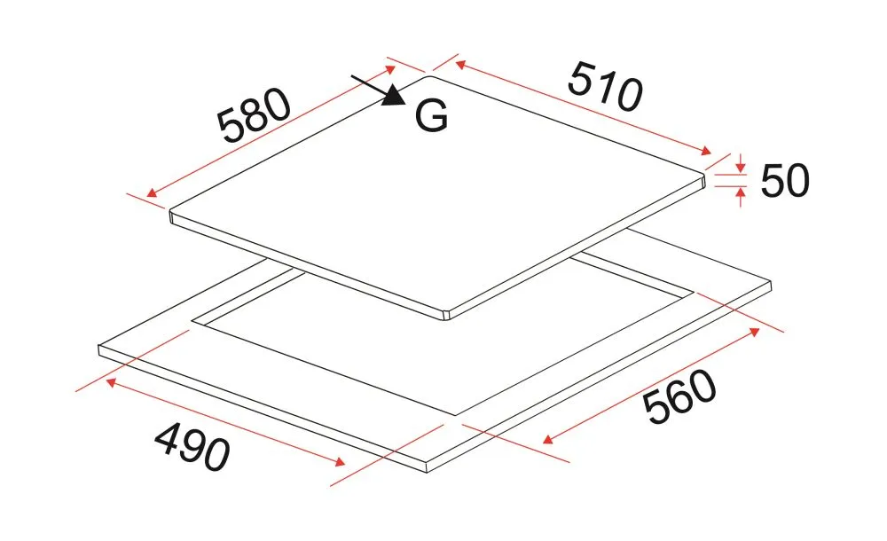 EF 90 CM Chimney Cooker Hood CK-Vetro Plus   EF HB AG 360VS A 58cm Built-in Hob