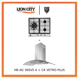EF 90 CM Chimney Cooker Hood CK-Vetro Plus   EF HB AG 360VS A 58cm Built-in Hob