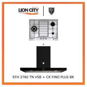 EF 90cm Chimney Hood CK FINO PLUS BK   EF EFH 2760 TN VSB 78cm Built in Stainless Steel Gas Hob