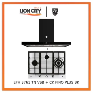 EF 90cm Chimney Hood CK FINO PLUS BK   EF EFH 3761 TN VSB 68cm Built in Stainless Steel Gas Hob