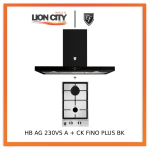 EF 90cm Chimney Hood CK FINO PLUS BK   EF HB AG 230VS A 30cm Built in Stainless Steel Gas Hob