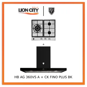 EF 90cm Chimney Hood CK FINO PLUS BK   EF HB AG 360VS A 58cm Built-in Hob