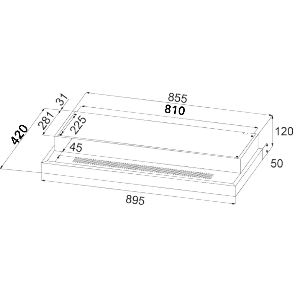 EF 90cm Conventional hood EFCH 9236T BK