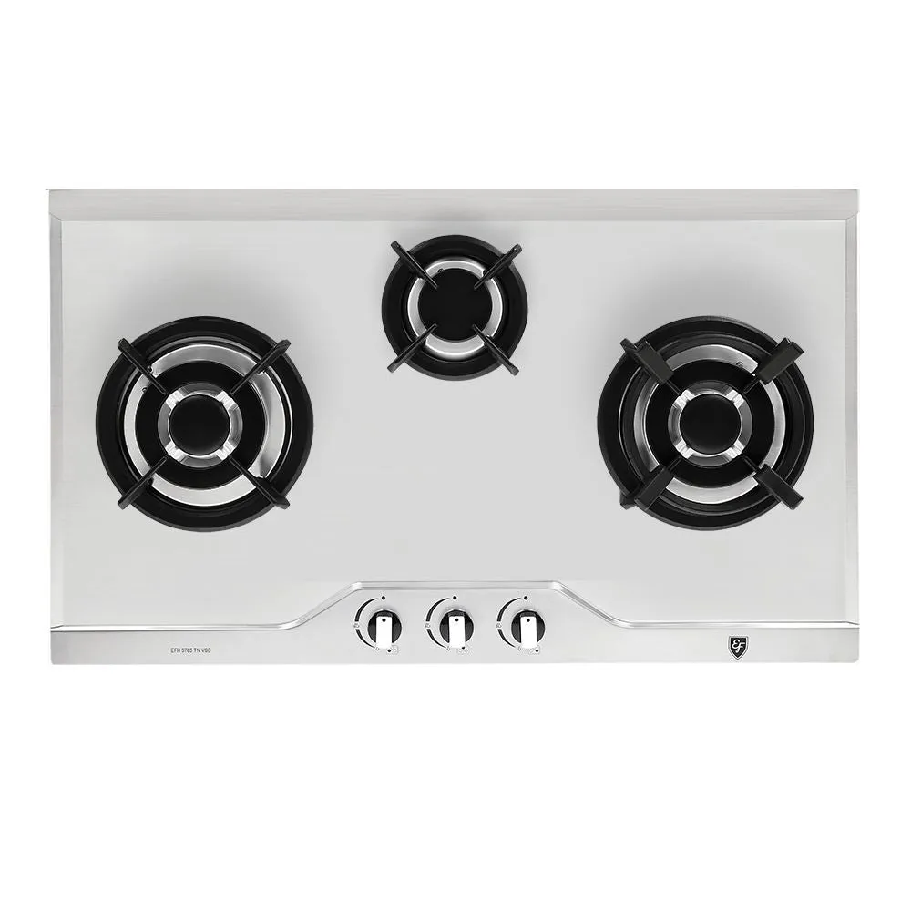 EF CK LUNA IS 90cm Island Hood   EF EFH 3763 TN VSB 78cm Built in Stainless Steel Gas Hob