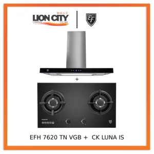 EF CK LUNA IS 90cm Island Hood   EF EFH 7620 TN VGB Glass Hob EFH7620TNVGB