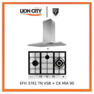 EF CK-Mia 90 90 cm Stainless Steel Chimney hood   EF EFH 3761 TN VSB 68cm Built in Stainless Steel Gas Hob