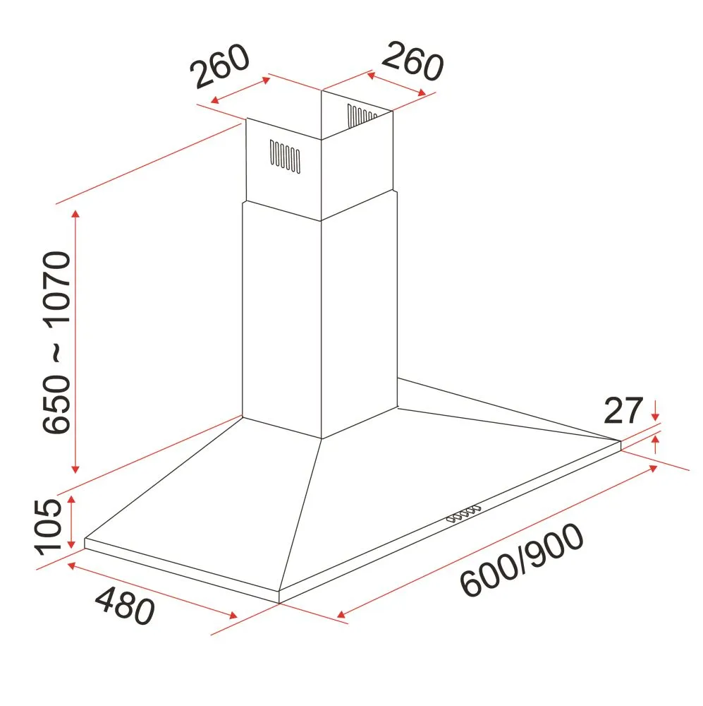 EF CK-Mia 90 90 cm Stainless Steel Chimney hood   EF HB AG 3020 TN VGB Built-in Hob HBAG3020TNVGB
