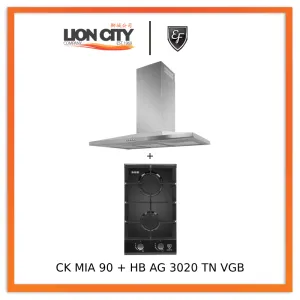 EF CK-Mia 90 90 cm Stainless Steel Chimney hood   EF HB AG 3020 TN VGB Built-in Hob HBAG3020TNVGB