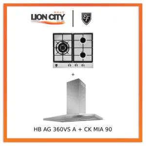 EF CK-Mia 90 90 cm Stainless Steel Chimney hood   EF HB AG 360VS A 58cm Built-in Hob