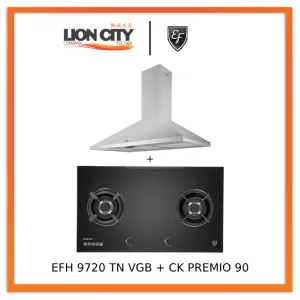 EF CK Premio 90 Chimney Hood   EF EFH 9720 TN VGB Glass Hob EFH9720TNVGB