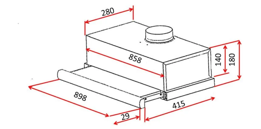 EF Cooker Hood 90CM  TF 5293/90L