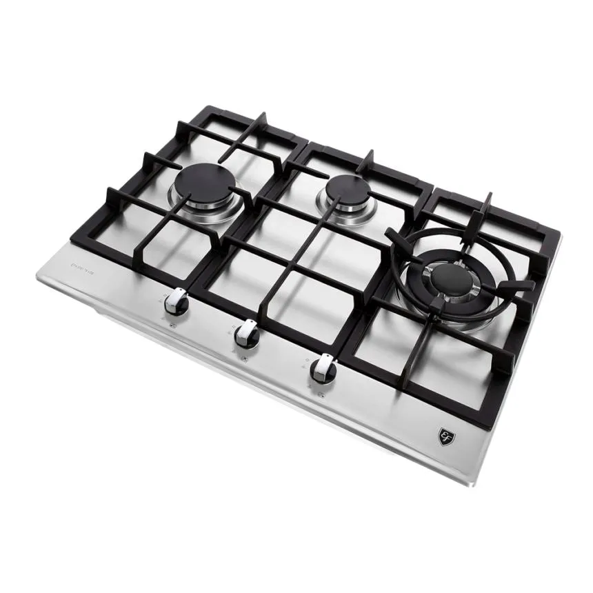 EF EFH 3761 TN VSB 68cm Built in Stainless Steel Gas Hob EFH3761TNVSB