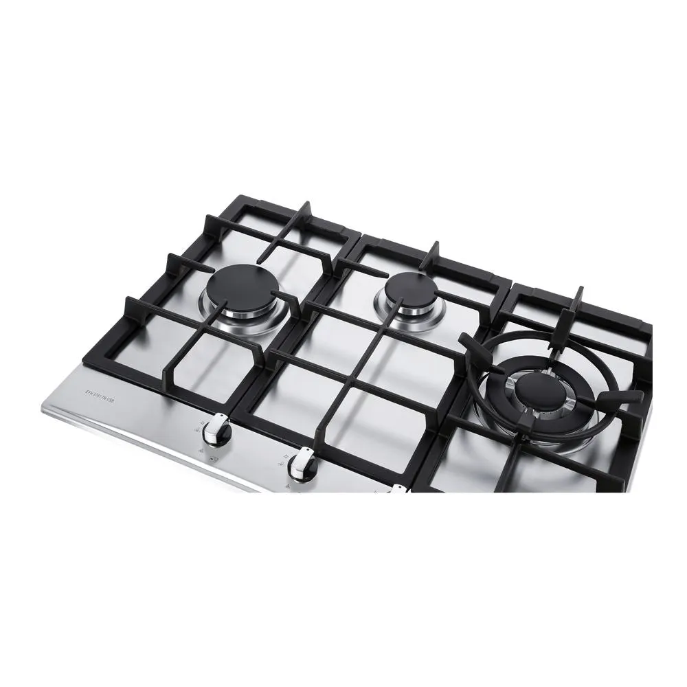 EF EFH 3761 TN VSB 68cm Built in Stainless Steel Gas Hob EFH3761TNVSB