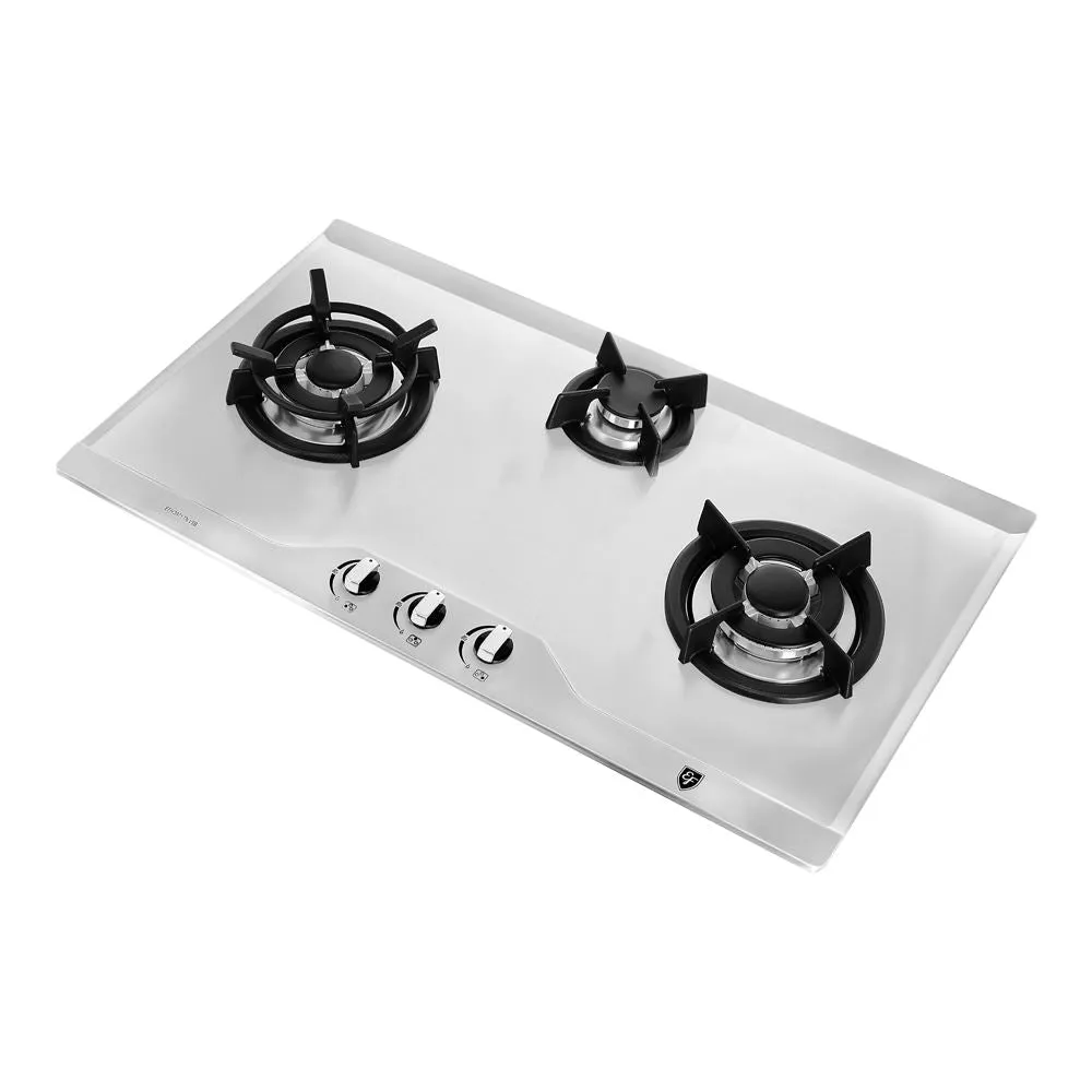 EF EFH3971 86cm 3-Burner GAS HOB (EFH 3971 TN VSB) EFH3971TNVSB SS/PUB