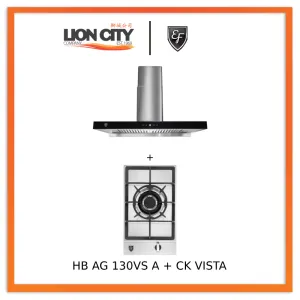 EF HB AG 130VS A 30cm Built in Stainless Steel Gas Hob   CK VISTA Cooker Hood 90CM