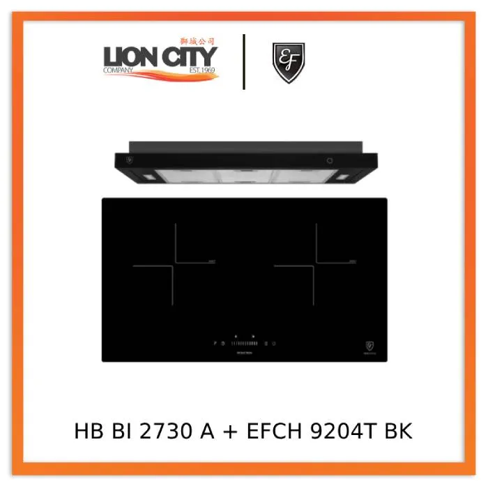 EF HB BI 2730 A Induction Hob 70CM   EFCH 9204T BK Cooker Hood 90CM