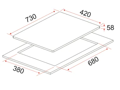EF HB BI 2730 A Induction Hob 70CM   EFCH 9204T BK Cooker Hood 90CM