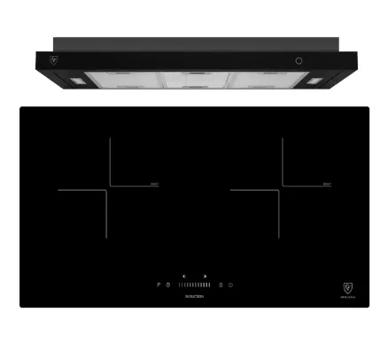 EF HB BI 2730 A Induction Hob 70CM   EFCH 9204T BK Cooker Hood 90CM