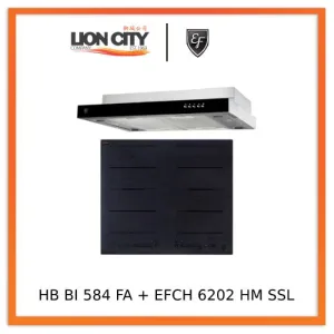 EF HB BI 584 FA Induction Hob 60CM   EFCH 6202 HM SSL Cooker Hood 60CM