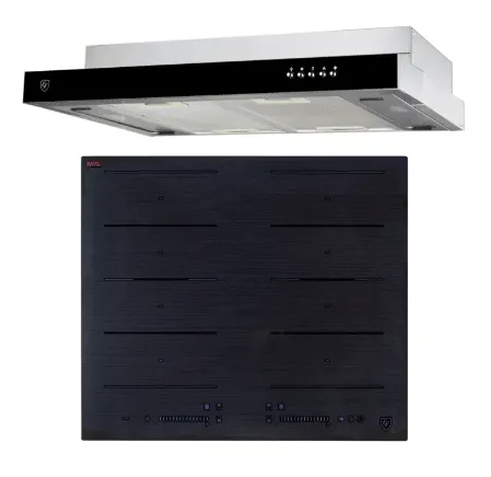 EF HB BI 584 FA Induction Hob 60CM   EFCH 6202 HM SSL Cooker Hood 60CM