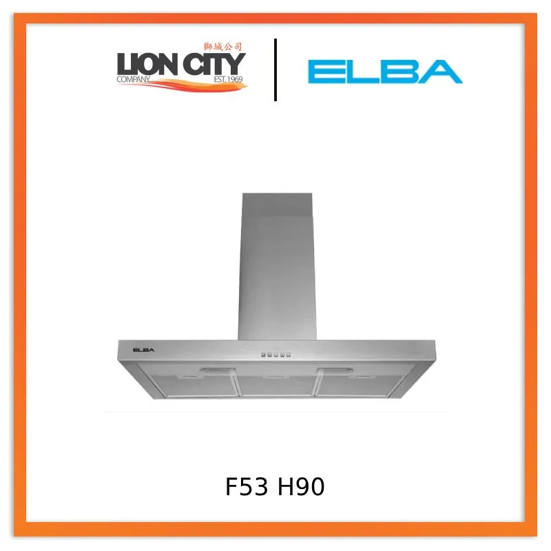 Elba 90cm Stainless Steel Chimney Hood F53 H90