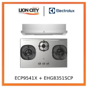 Electrolux ECP9541X 90cm UltimateTaste 300 pull-out extractor hood EHG8351SCP (PUB) 82cm UltimateTaste 500 built-in gas hob with 3 cooking zones