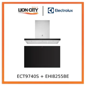 Electrolux ECT9740S 90cm UltimateTaste 500 chimney cooker hood Electrolux EHI8255BE 80cm UltimateTaste 700 built-in induction hob with 2 cooking zones