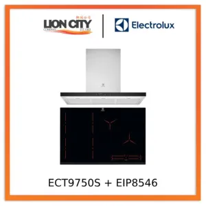 Electrolux ECT9750S 90cm UltimateTaste 500 chimney cooker hood Electrolux EIP8546 80cm built-in flexi bridge induction hob