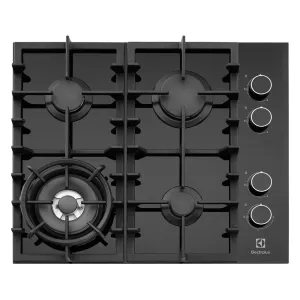 Electrolux EHG643BA 60cm Black Glass Gas Cooktop