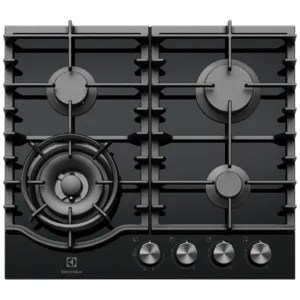 Electrolux EHG645BD 60cm Black Glass Gas Cooktop